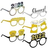 HOWAF 18 Piezas Marco de Gafas de Año Nuevo Gafas photocall 2022 Gafas Divertidas Disfraces...