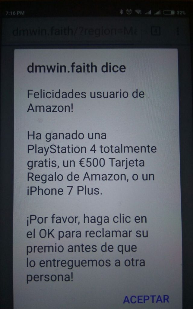 ha ganado un regalo de amazon