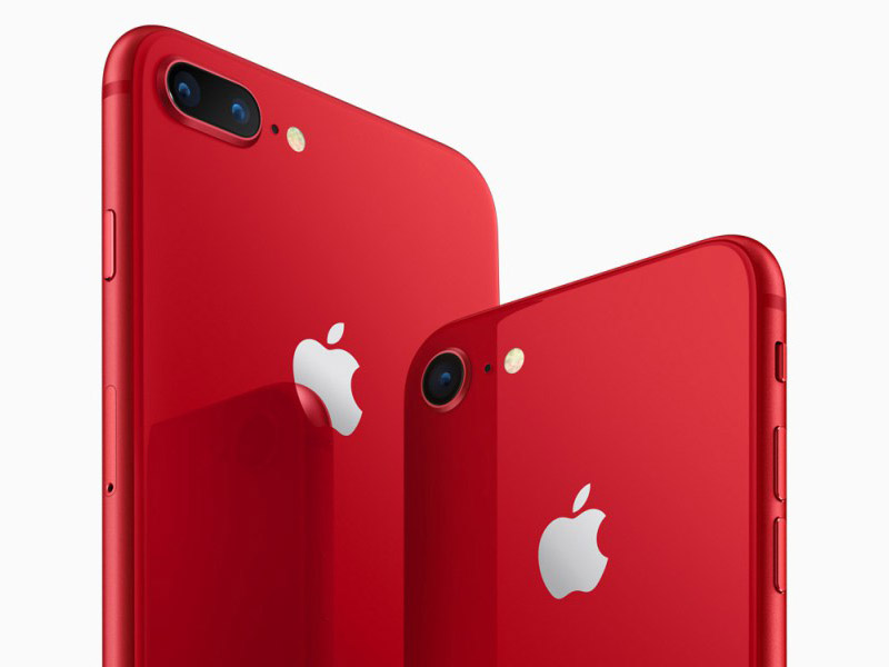 iPhone 8 en rojo