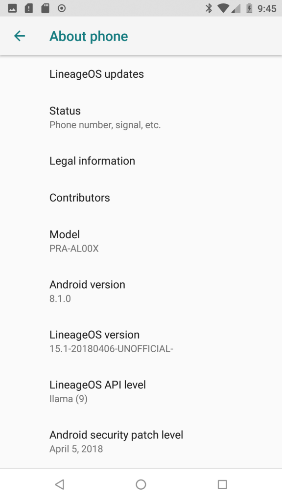 lineage os 15.1 huawei p8 lite