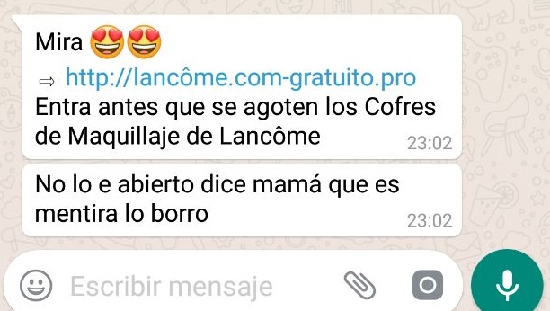 cofres de maquillaje de lancome whatsapp