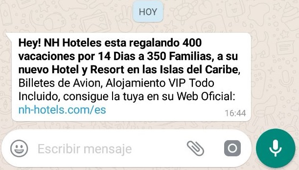 NH Hoteles esta regalando 400 vacaciones por 14 dias