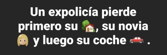 un expolicia pierde primero su casa